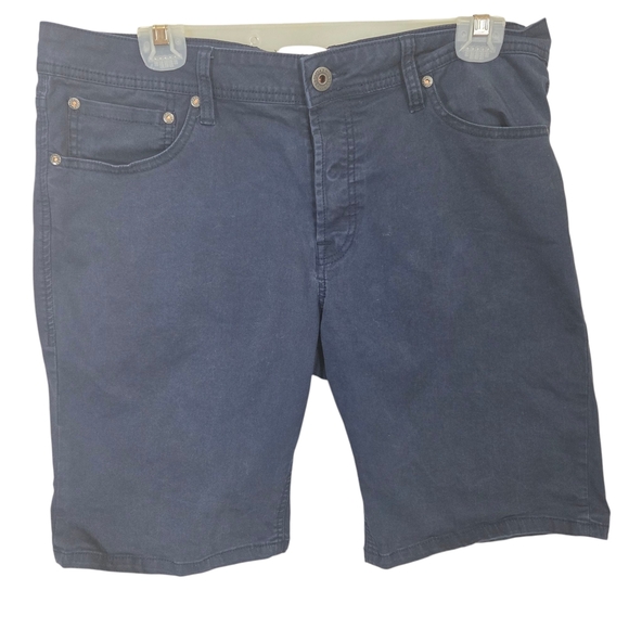 ⭐️Jack & Jones Blue Button Fly Custom Fit Shorts  Size L - Picture 1 of 7